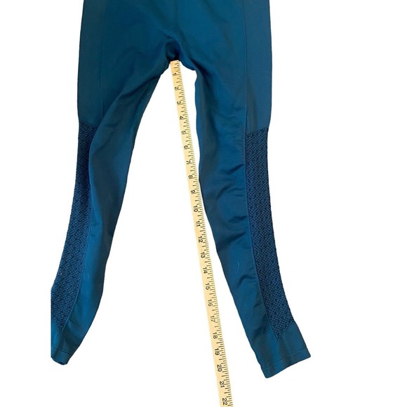 Fabletics Small Green Compression Perforated Leggings SYNC Stretch Athletic - Picture 5 of 6